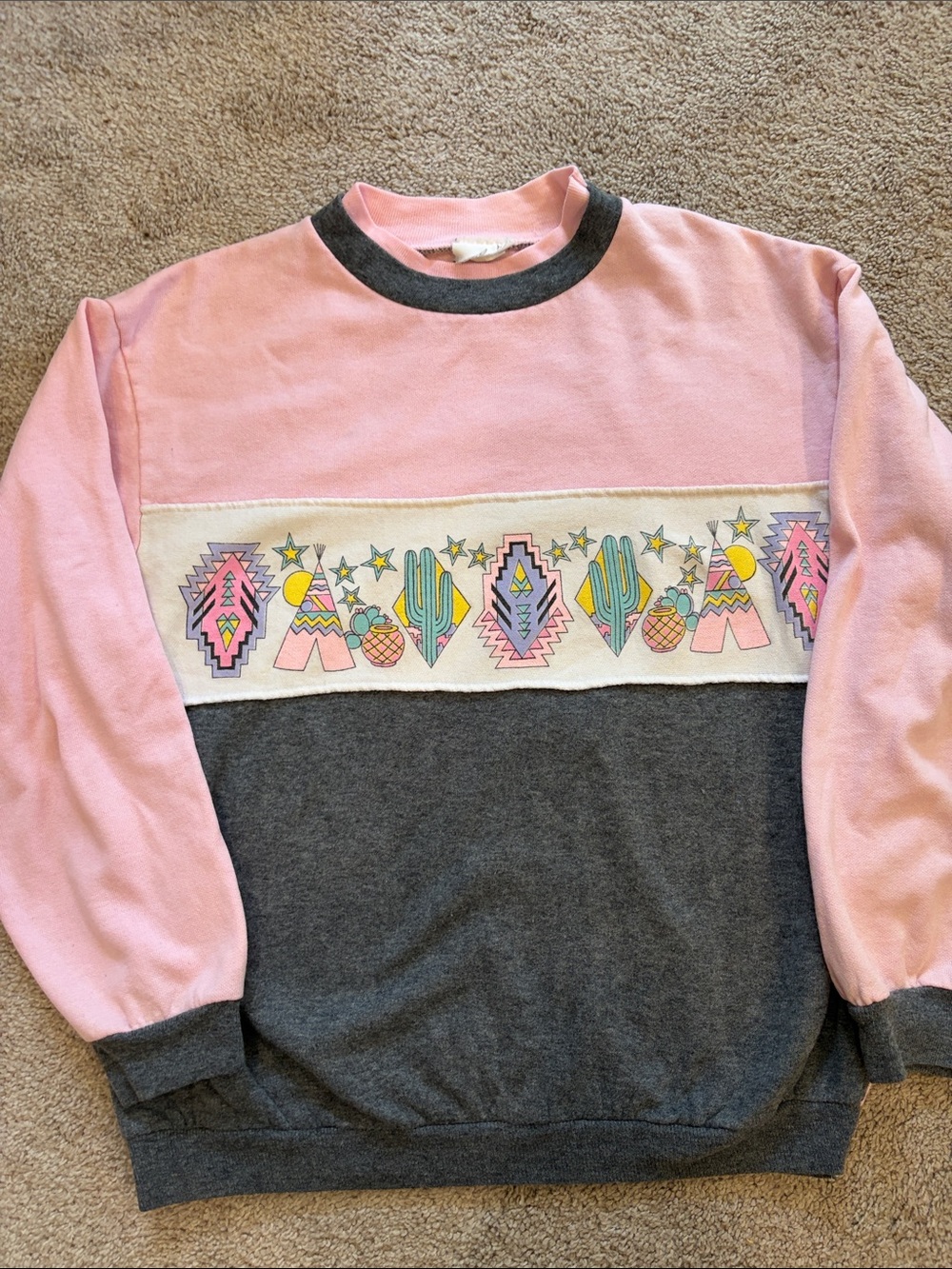 Vintage 1980s Winterset Colorblock Crewneck Sweater